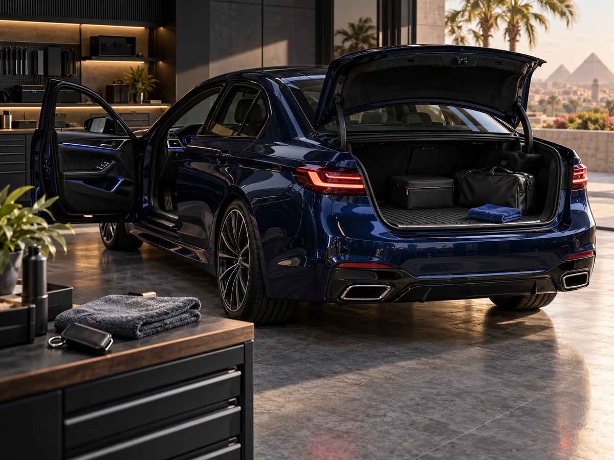 Illustrative premium European-style car ownership scene with no BMW marks; not exact product imagery